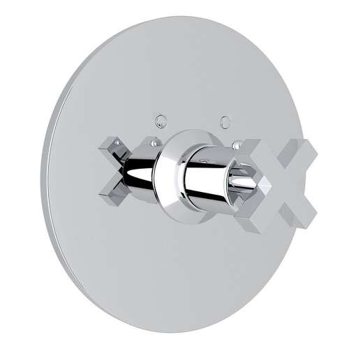 Avanti A4214XMAPC Thermostatic Trim Plate with Cross Handle and without Volume Control in Polished Chrome