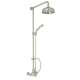 Exposed Wall Mount Thermostatic Shower with Classic Metal Lever and Volume Control in Polished Nickel