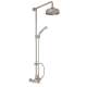 Exposed Wall Mount Thermostatic Shower with Classic Metal Lever and Volume Control in Satin Nickel