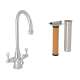 Georgian Era Filtration 3-Lever Bar/Food Prep Faucet Kit With Triflow Filter In Polished Chrome