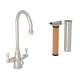 Georgian Era Filtration 3-Lever Bar/Food Prep Faucet Kit With Triflow Filter In Satin Nickel