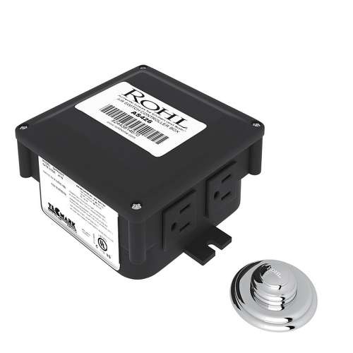 Decorative Luxury Air Activated Switch Button with Control Box for Waste Disposal in Polished Chrome