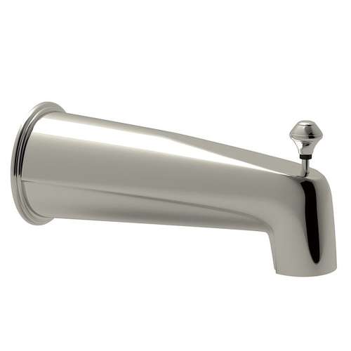 Wall Mount Tub Spout with Integrated Diverter in Polished Nickel