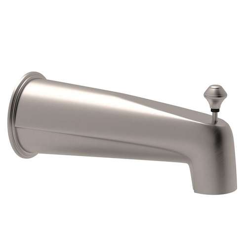 Wall Mount Tub Spout with Integrated Diverter in Satin Nickel