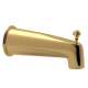 Wall Mount Tub Spout with Integrated Diverter in Italian Brass