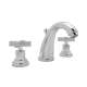 C-Spout Widespread Lavatory Faucet with Cross Handles and Pop-Up in Polished Chrome