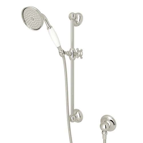 1300EPN Single-Function Anti-Cal Handshower/Hose/Bar/Outlet Set in Polished Nickel