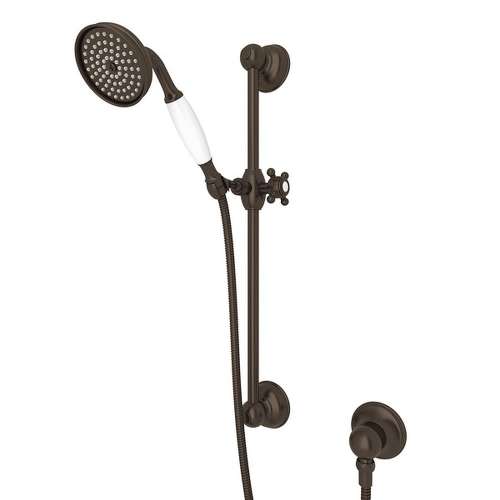 1300ETCB Single-Function Anti-Cal Handshower/Hose/Bar/Outlet Set in Tuscan Brass