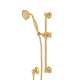 Single-Function Anti-Cal Handshower/Hose/Bar/Outlet Set in Italian Brass