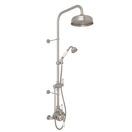 Thermostatic Shower Package with Metal Lever in Satin Nickel