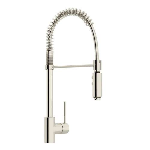 Side Lever Handle Pro Pull-Down Kitchen Faucet In Polished Nickel