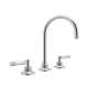 C-Spout Widespread Lavatory Faucet with Metal Lever Handle and 6-1/2