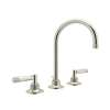 C-Spout Widespread Lavatory Faucet with Metal Lever Handle and 6-1/2