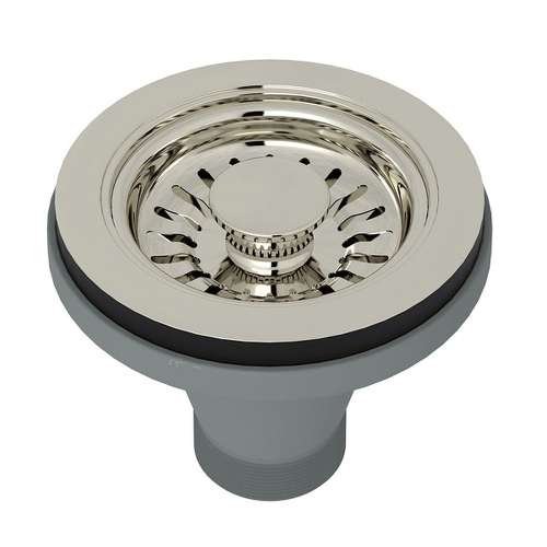Manual Strainer Basket without Remote Pop-Up in Polished Nickel