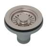 Manual Strainer Basket without Remote Pop-Up in Satin Nickel