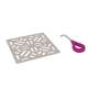 Mosaic Decorative Drain Cover in Satin Nickel