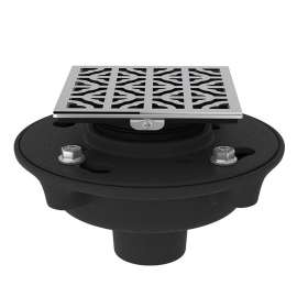 Cast Iron 2-in No Hub Drain Kit with 3146 Petal Decorative Cover