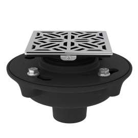 Cast Iron 2-in No Hub Drain Kit with 3144 Mosaic Decorative Cover