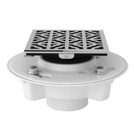 PVC 2-in x 3-in Drain Kit with 3146 Petal Decorative Cover