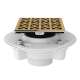 PVC 2-in x 3-in Drain Kit with 3146 Petal Decorative Cover in Italian Brass