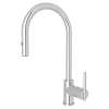 Pull-Down Side Lever Kitchen Faucet With Metal Lever Handle In Polished Chrome