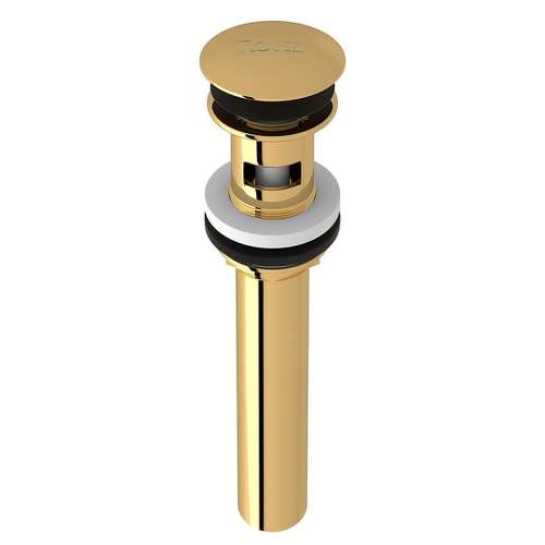 Slotted Touch Seal Dome Drain with 6-in Tailpiece in Italian Brass