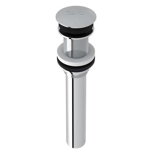 Non Slotted Touch Seal Dome Drain with 6-in Tailpiece in Polished Chrome