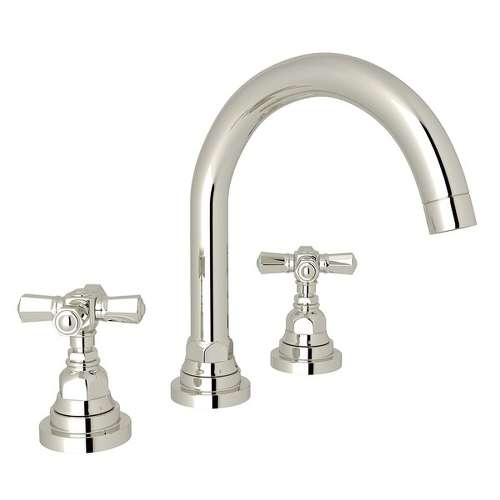C-Spout Widespread Lavatory Faucet with 8-1/2