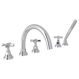 San Giovanni 4 GPM Deck Mounted Tub Filler - In Multiple Colors