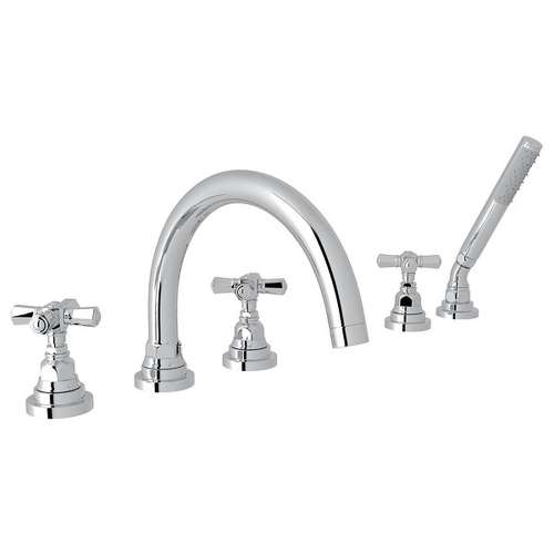 San Giovanni 4 GPM Deck Mounted Tub Filler - In Multiple Colors