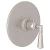 San Giovanni A4923LMSTN Thermostatic Trim Plate with Metal Lever and without Volume Control in Satin Nickel