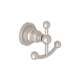 Italian San Giovanni A1481LISTN Double Robe Hook in Satin Nickel