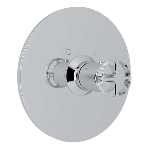 Thermostatic Trim Plate with Metal Campo Wheel and without Volume Control in Polished Chrome