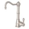 Column Spout Hot Water Dispenser Faucet With Metal Lever Handle In Satin Nickel