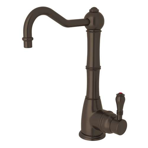 Column Spout Hot Water Dispenser Faucet With Metal Lever Handle In Tuscan Brass
