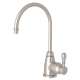 Traditional C-Spout Hot Water Faucet With Metal Lever Handle In Satin Nickel