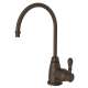 Traditional C-Spout Hot Water Faucet With Metal Lever Handle In Tuscan Brass
