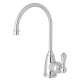 Georgia Era C-Spout Hot Water Faucet With Traditional Metal Lever Handle In Polished Chrome