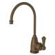 Georgia Era C-Spout Hot Water Faucet With Traditional Metal Lever Handle In English Bronze