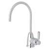 Holborn C-Spout Hot Water Faucet With Contemporary Metal Lever Handle In Polished Chrome