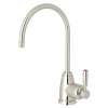 Holborn C-Spout Hot Water Faucet With Contemporary Metal Lever Handle In Polished Nickel