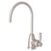 Holborn C-Spout Hot Water Faucet With Contemporary Metal Lever Handle In Satin Nickel