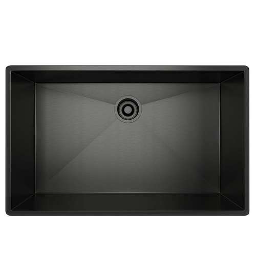 Single Bowl Kitchen Sink in Black Stainless Steel