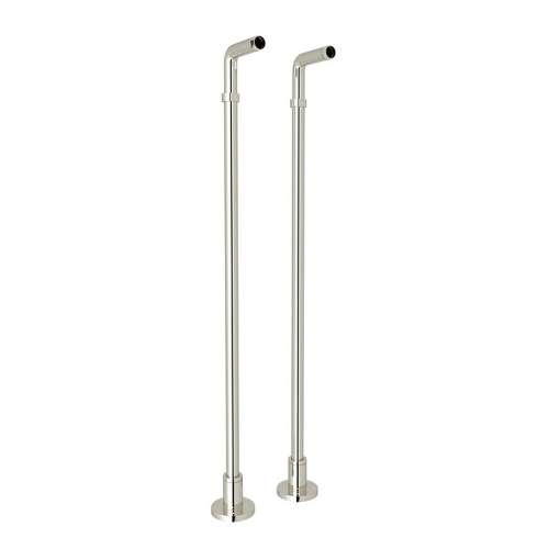 Floor Pillar Legs or Supply Unions - Set of 2 in Polished Nickel
