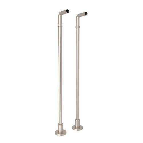 Floor Pillar Legs or Supply Unions - Set of 2 in Satin Nickel