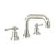 U-Spout Widespread Lavatory Faucet Industrial Metal Levers and Pop-Up in Polished Nickel