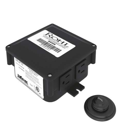 Decorative Luxury Air Activated Switch Button with Control Box for Waste Disposal in Matte Black