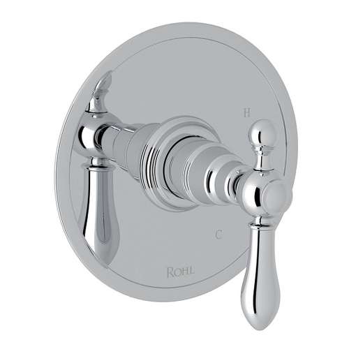 Pressure Balance Trim with Classic Metal Lever and without Diverter in Polished Chrome
