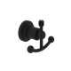 Italian Campo A1481IWMB Double Robe Hook in Matte Black