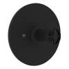 Thermostatic Trim Plate with Metal Campo Wheel and without Volume Control in Matte Black